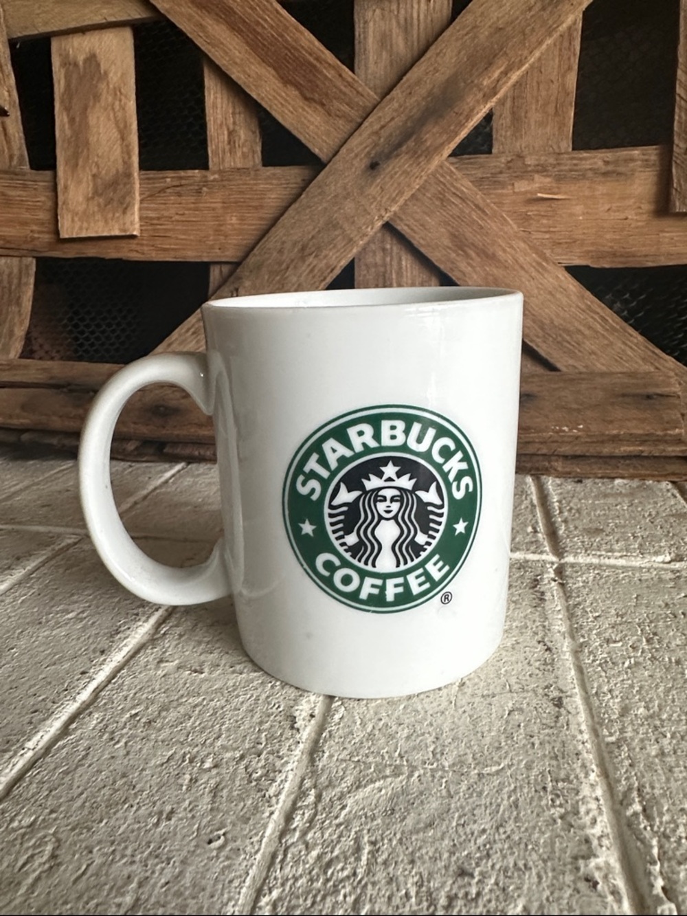 Vintage Classic 2006 Starbucks Coffee Mug Cup Mermaid Mug Green and White (8)